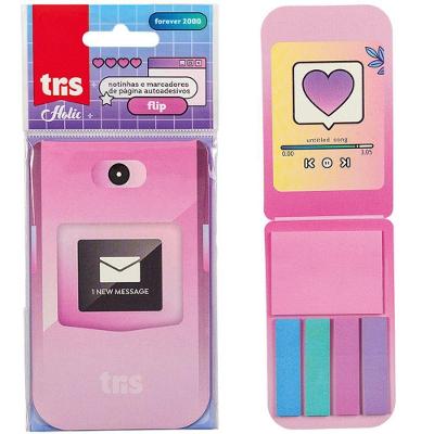 Kit Nota Autoadesivas + Marcador De Pagina Holic Flip - Tris