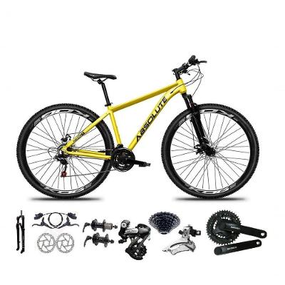Bicicleta Aro 29 Absolute Nero 5 Shimano Altus 24v Freios Hidráulicos Garfo Com Trava - Amarelo Tam.21