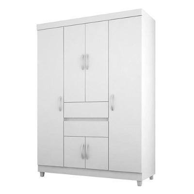 Guarda Roupa Casal Ecom Ii 6 Portas E 2 Gavetas Branco - Demóbile Branco