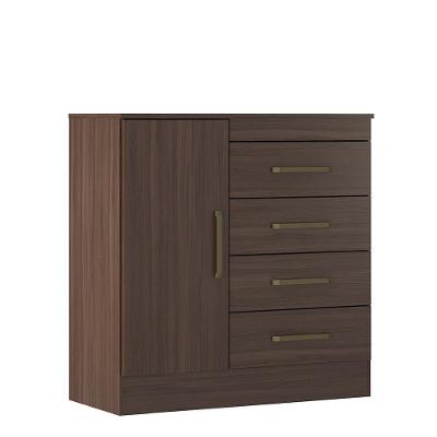 Cômoda Montevidéu 1 Porta E 4 Gavetas Café Touch - Demóbile Café Touch