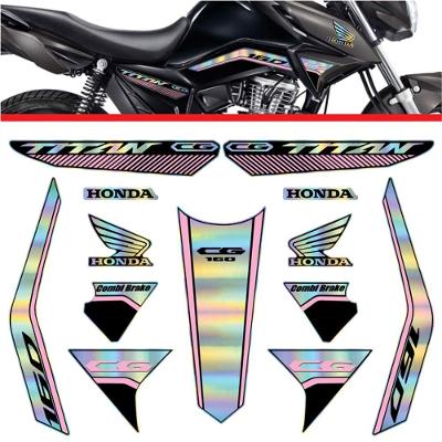 Kit Carenagem Holográfico Honda Cg Titan 160 Anos 2023 2024 Rosa Rosa