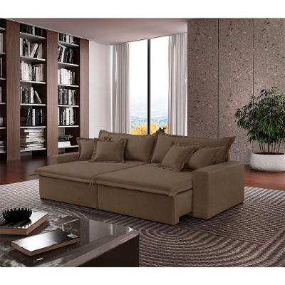 Sofá Montreal Veludo 02 Módulos 80cm B25cm Meu Sofá Online B016 Veludo Marrom