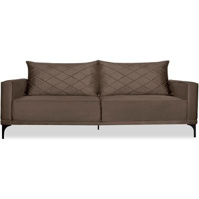 Sofa Living 3 Lugares Nori 200cm Veludo Deluxe 2231 Ezz 2231