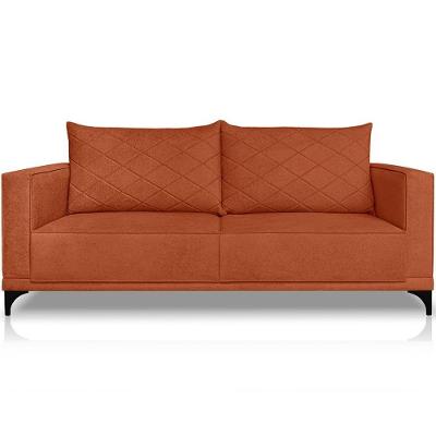 Sofa Nori 2 Lugares Pes De Ferro 160cm Linho Boucle 3303 Ezz 3303