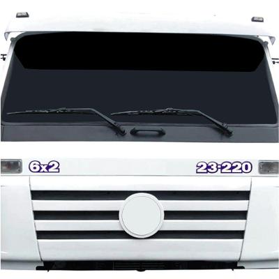 Kit Adesivos Vw 23-220 6x2 Cummins Resinados Etiquetas R878 Preto