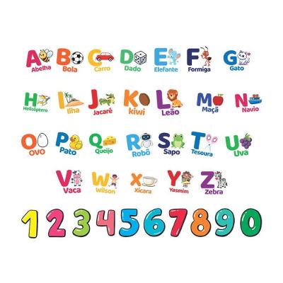 Adesivo Alfabeto Infantil Números Coloridos Criança Colorido