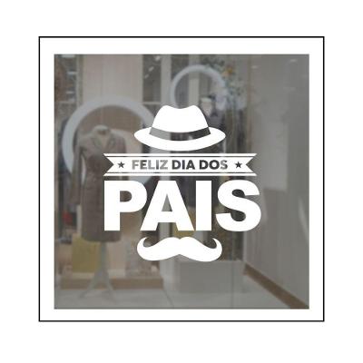 Adesivo Deativo Parede Dia Dos Pais Vitrine Parede Loja Branco