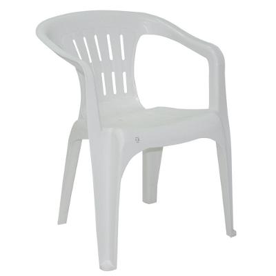 Cadeira Com Braços Em Polipropileno Branco Tramontina Atalaia Basic