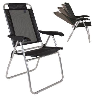 Cadeira Aluminio Boreal Preta 2166 Mor