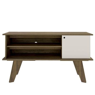 Rack Bancada Frank 01 Porta 02 Prateleiras 1,20cm Pinho Off White - Fabrica 1 Móveis