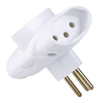 Pino Adaptador Tipo T Branco 2p+t 10a - Tramontina