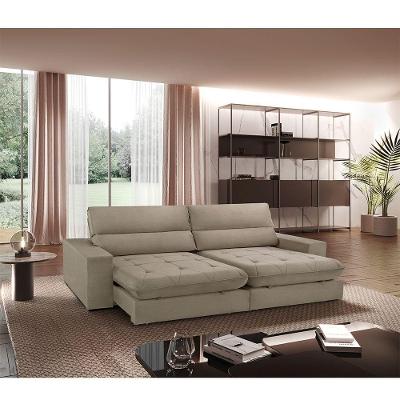 Sofá Aspem Veludo 02 Módulos De 120cm B25cm Meu Sofá Online B002 Veludo Capuccino