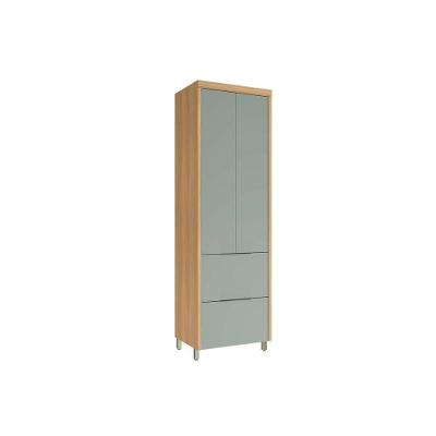 Módulo Cozinha Nesher Marquesa Paneleiro c/ 2 Portas e 2 Gavetas 70cm Nature/Verde - Nesher