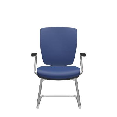 Cadeira Altrix Aproximação Espaldar Alto Vinil Azul