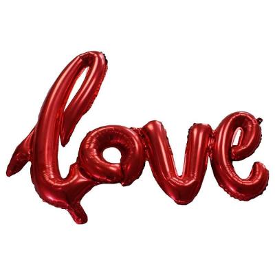 Balao Metalizado Love Faixa Festa Decoração Casamento Declaração De Amor Surpresa Inflavel Cor:rosa