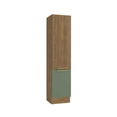 Módulo Cozinha Kappesberg Botanic Paneleiro Botanic M619 c/ 2 Portas 50cm Nogueira/Verde - Kappesberg