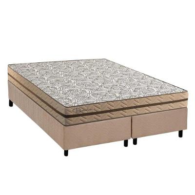 Conjunto Box King: Colchão Molas Paropas Ensacadas Basic + Base CRC Suede Clean (193x203)