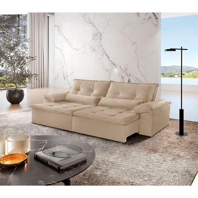 Sofá Parma Linho 02 Módulos De 100m B25cm Meu Sofá Online A226 Linho Bege