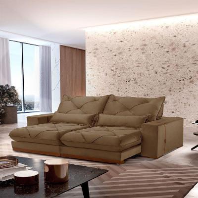 Sofá Turim Veludo 02 Módulos De 80cm B25cm Meu Sofá Online B016 Veludo Marrom