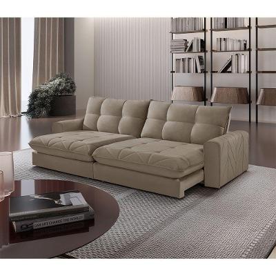 Sofá Firenze Veludo 02 Módulos De 80cm B25cm Meu Sofá Online B002 Veludo Capuccino