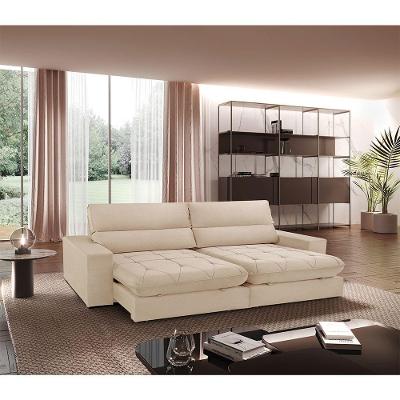 Sofá Aspem Linho 02 Módulos De 120cm B25cm Meu Sofá Online A294 Linho Creme