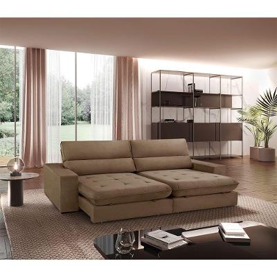 Sofá Aspem Veludo 02 Módulos De 100m B25cm Meu Sofá Online B016 Veludo Marrom
