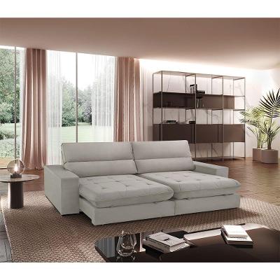 Sofá Aspem Veludo 02 Módulos De 100m B25cm Meu Sofá Online B026 Veludo Prata