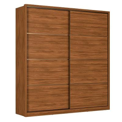 Guarda Roupa Casal Belga 2 Portas Deslizantes Flex Nogueira - Demartêz Nogueira