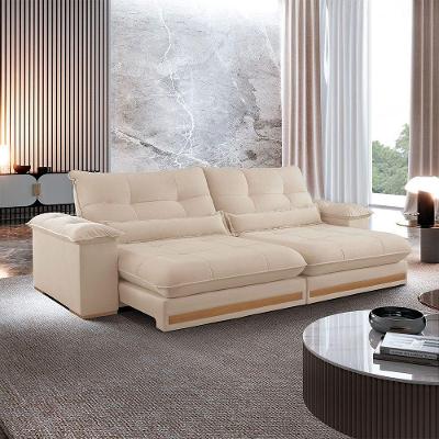 Sofá Dubai Linho 02 Módulos De 120 Cm B25 Cm Meu Sofá Online A294 Linho Creme