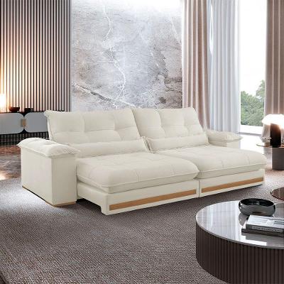 Sofá Dubai Linho 02 Módulos De 90 Cm B25 Cm Meu Sofá Online A302 Linho Branco