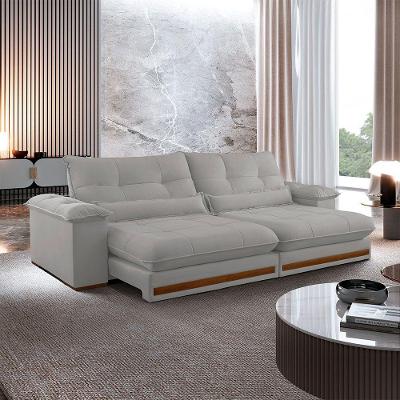 Sofá Dubai Veludo 02 Módulos De 90 Cm B25 Cm Meu Sofá Online B026 Veludo Prata