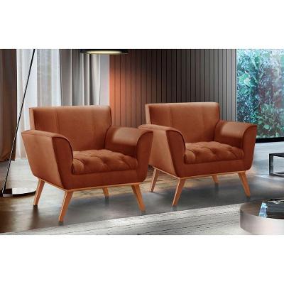 Conjunto 2 Poltronas Lyz Castellar Móbile Caramelo