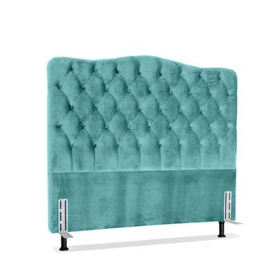 Cabeceira Casal 138 - Bello Box - Dunas Veludo Tiffany