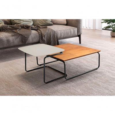 Conjunto Mesa De Centro Kairos Larflex Cor:off White