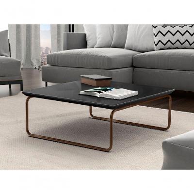 Mesa De Centro Kairos Pé Café Bisart Decor Cor:preto