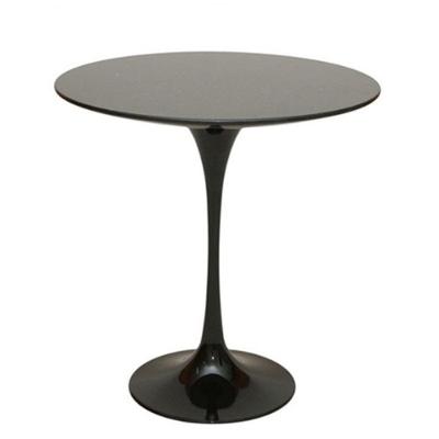 Mesa Lateral Tulipa Saarinen Redonda 51 Cm - Laqueado Base Preta