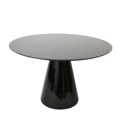 Mesa Lateral Cone Laqueado Preto 51cm