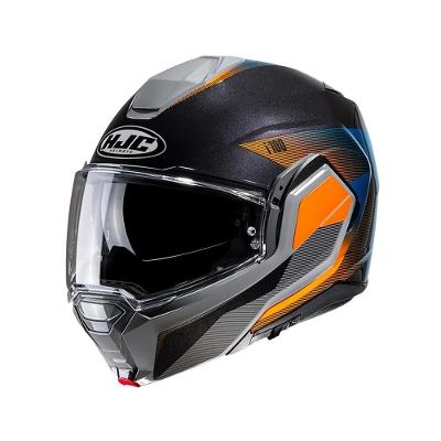 Capacete Hjc I100 180 Beston Cinza Laranja E Azul 56 [f016]