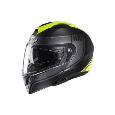 Capacete Hjc I90 Davan Preto E Verde 59 [f016]