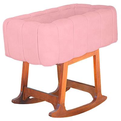 Moises Balanço Com Colchão Para Baby Cor Rosa Bebe