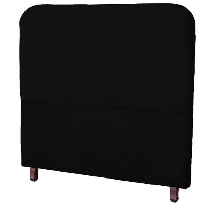 Cabeceira Casal Queen Estofada Para Cama Box Lizza Veludo Cor Preto