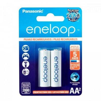 Pilha Recarregável 1,2v Aa 2000mah Eneloop (c-2 Pilhas) Panasonic - Car - 2 [f002]