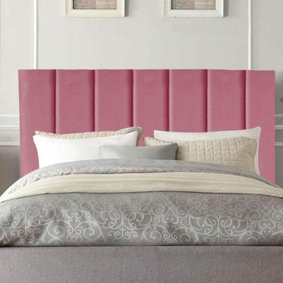 Cabeceira Estofada Cama Solteiro 100 Cm Maya Suede E Frame Cor:rosa