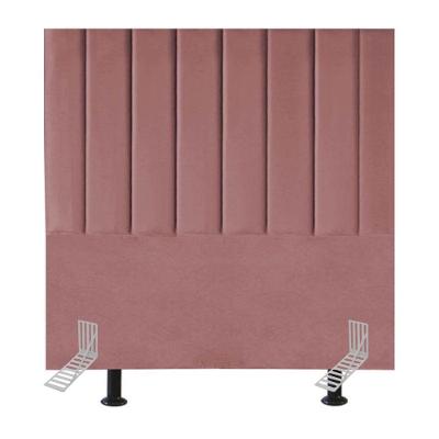 Cabeceira Estofada Cama Solteiro 90 Cm Sara Suede E Frame Cor:rosé