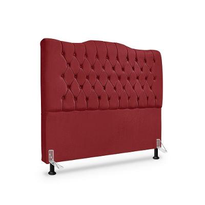 Cabeceira Casal Estofada Dunas - Veludo Vermelho
