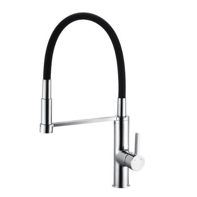 Torneira Monocomando Com Bica Flexível Black-chrome Galla - Brava