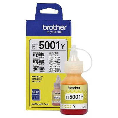 Tinta Brother Bt-5001y Bt5001 Amarelo Original Dcp-t300 Dcp-t500w Dcp-t700w Mfc-t800w 41.8ml