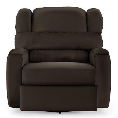 Poltrona Do Papai Reclinável Napoli Glider Giratória Pu Fh1 Marrom