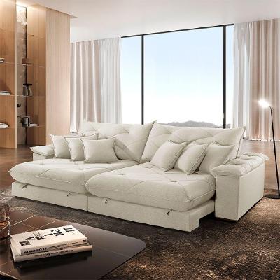 Sofá ágata Linho Dois Módulos De 120cm B25 Meu Sofá Online A302 Linho Branco