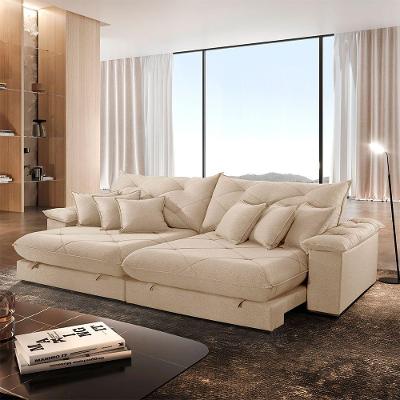 Sofá ágata Linho Dois Módulos De 120cm B25 Meu Sofá Online A294 Linho Creme